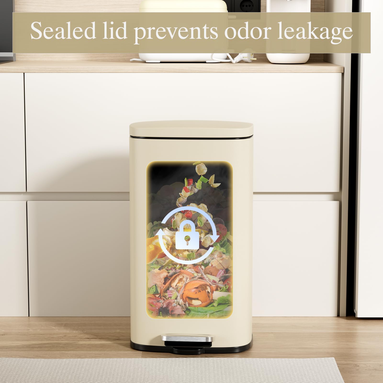 8 Gallon 30L Step Kitchen Trash Can