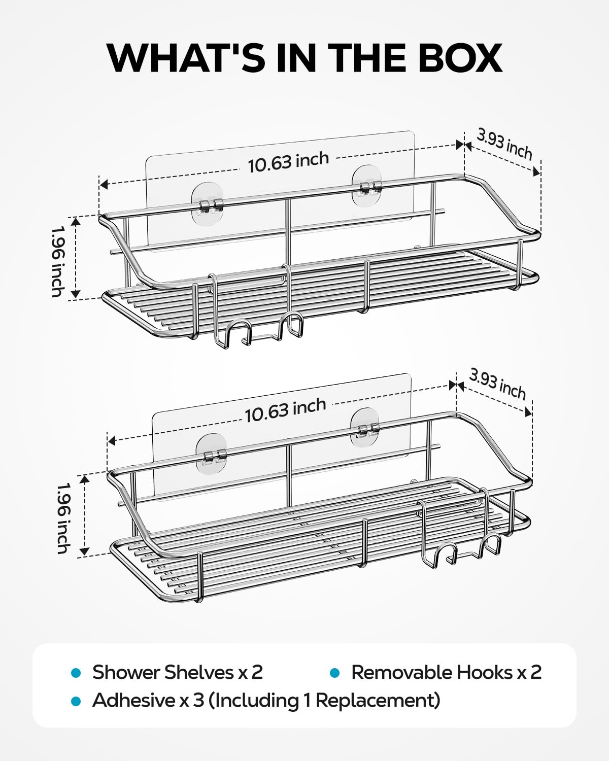 Shower Caddy Adhesive (2 Count)