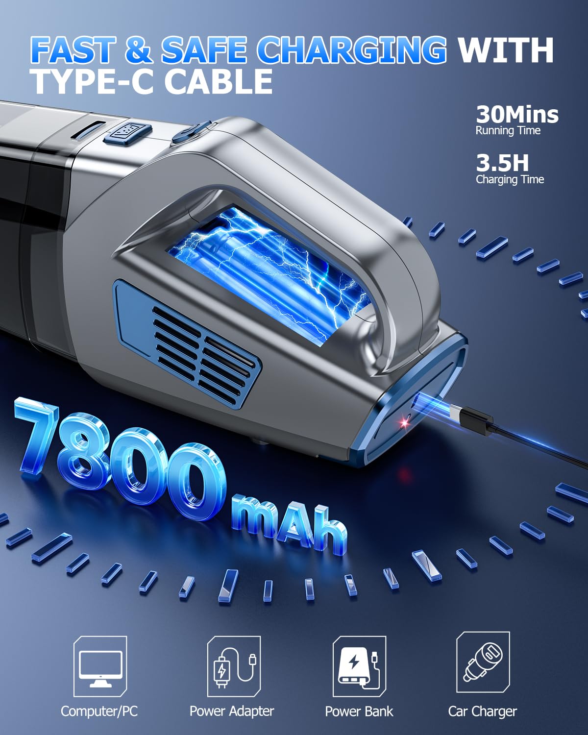 Handheld Vacuum Cordless Rechargeable