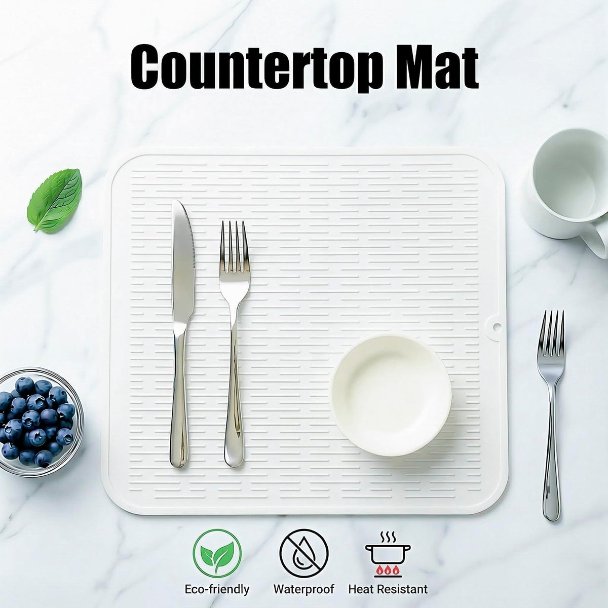 Silicone Dish Drying Mat for Multiple Usage
