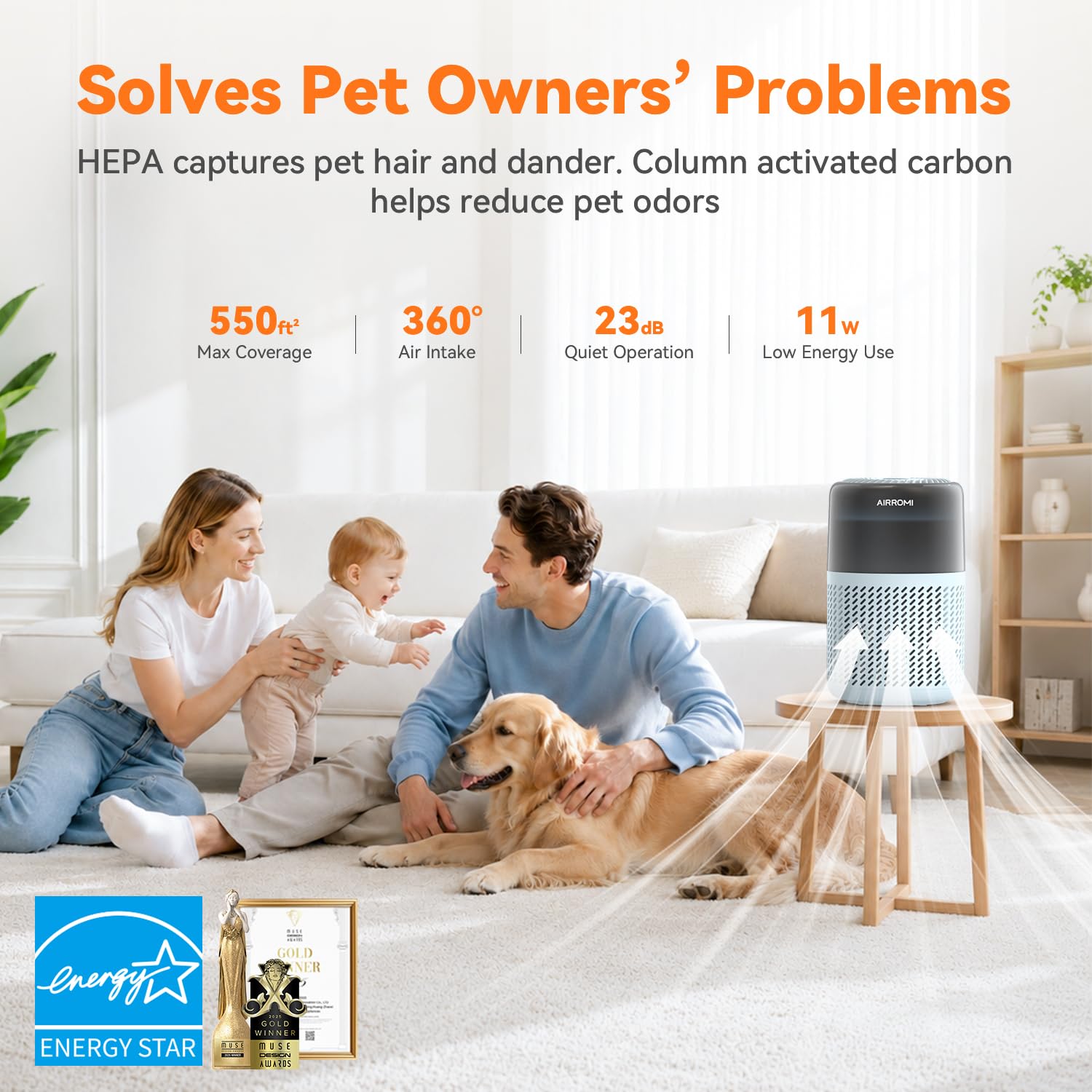 HEPA Air Purifier for Bedroom&Home