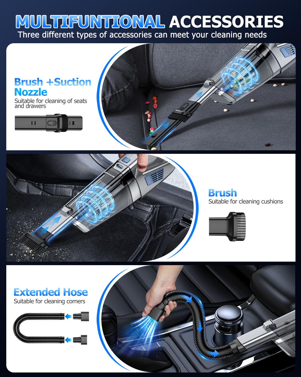Handheld Vacuum Cordless Rechargeable
