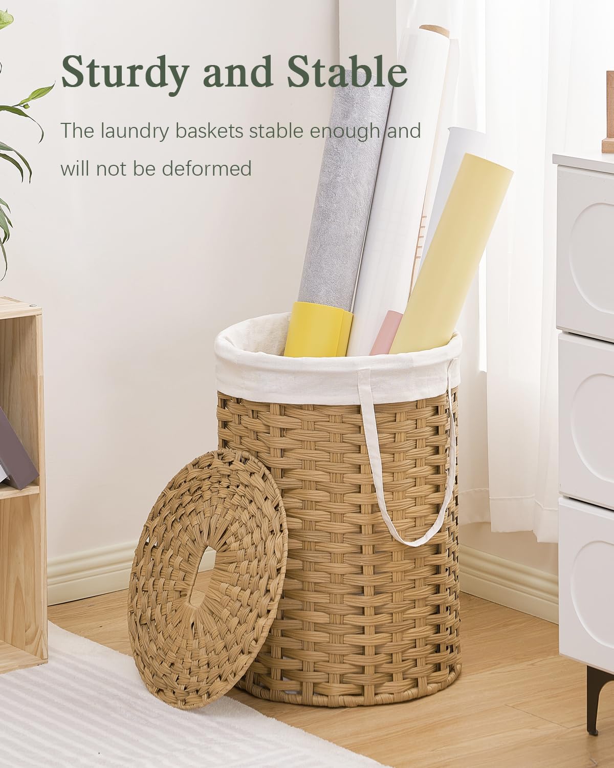 Laundry Hamper with Lid Laundry Basket with Lid 72L