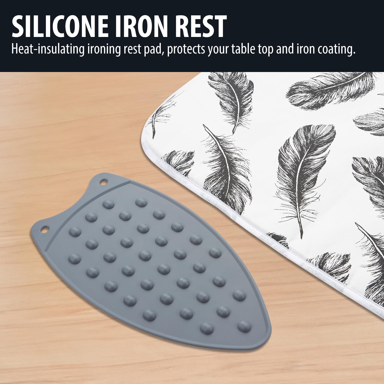 Ironing Mat Portable Ironing Pad 39.4 x 18.9 inch Table Top Iron Board 5 in 1 Travel Iron Blanket for Washer
