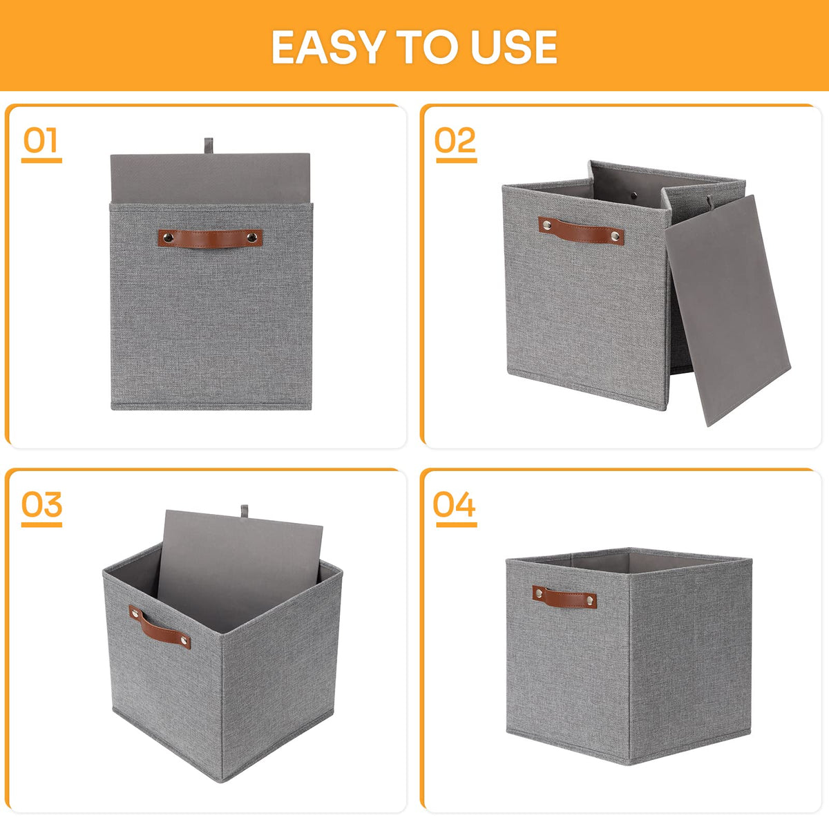 Fabric Storage Cubes (4 Count)