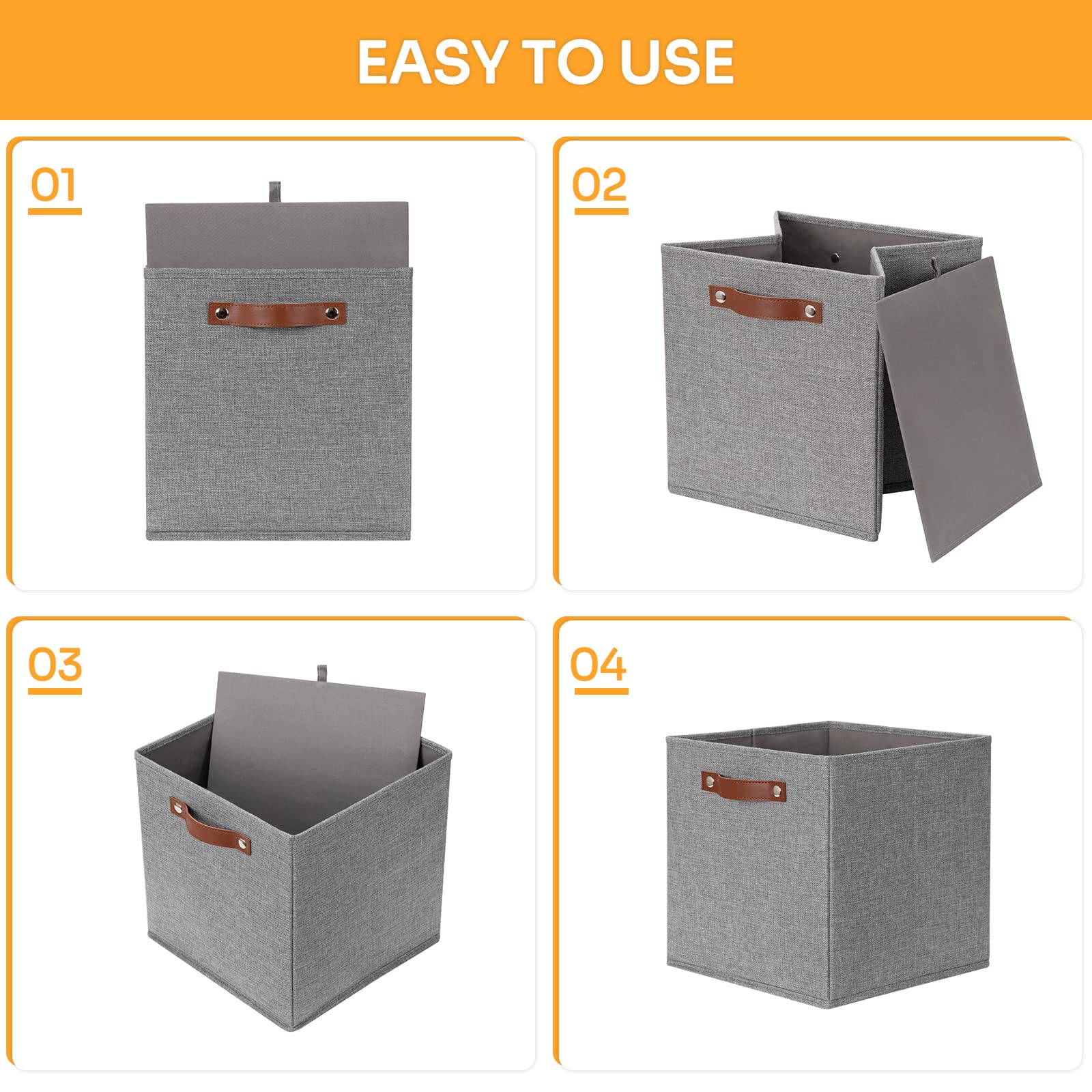 Fabric Storage Cubes (4 Count)
