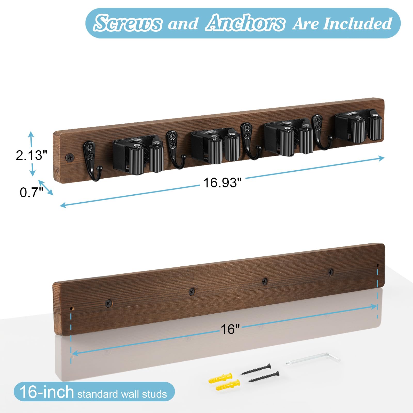 Broom Holder Wall Mount