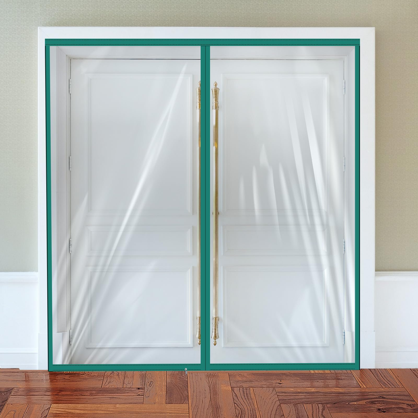 Zipper 72 x 80 Inch Dust Barrier Door Kit 6 x 6.7 ft Winter Construction Door Reusable Plastic Curtain Cover Containment Standard Doorway Temporary Wall Screen Sheeting for Bathroom Hallway