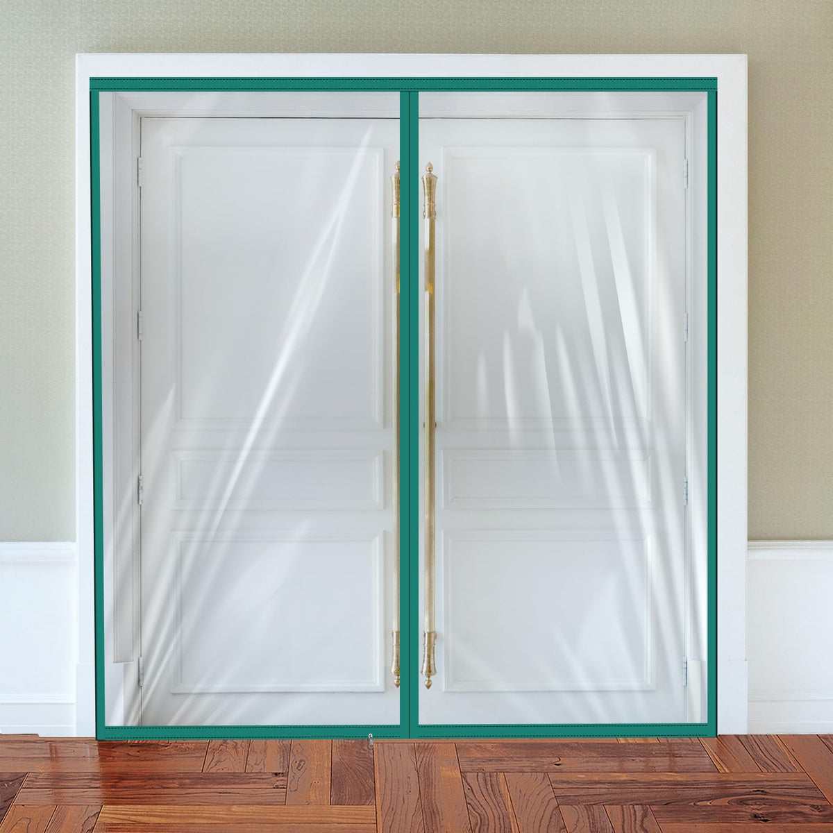 Zipper 72 x 80 Inch Dust Barrier Door Kit 6 x 6.7 ft Winter Construction Door Reusable Plastic Curtain Cover Containment Standard Doorway Temporary Wall Screen Sheeting for Bathroom Hallway
