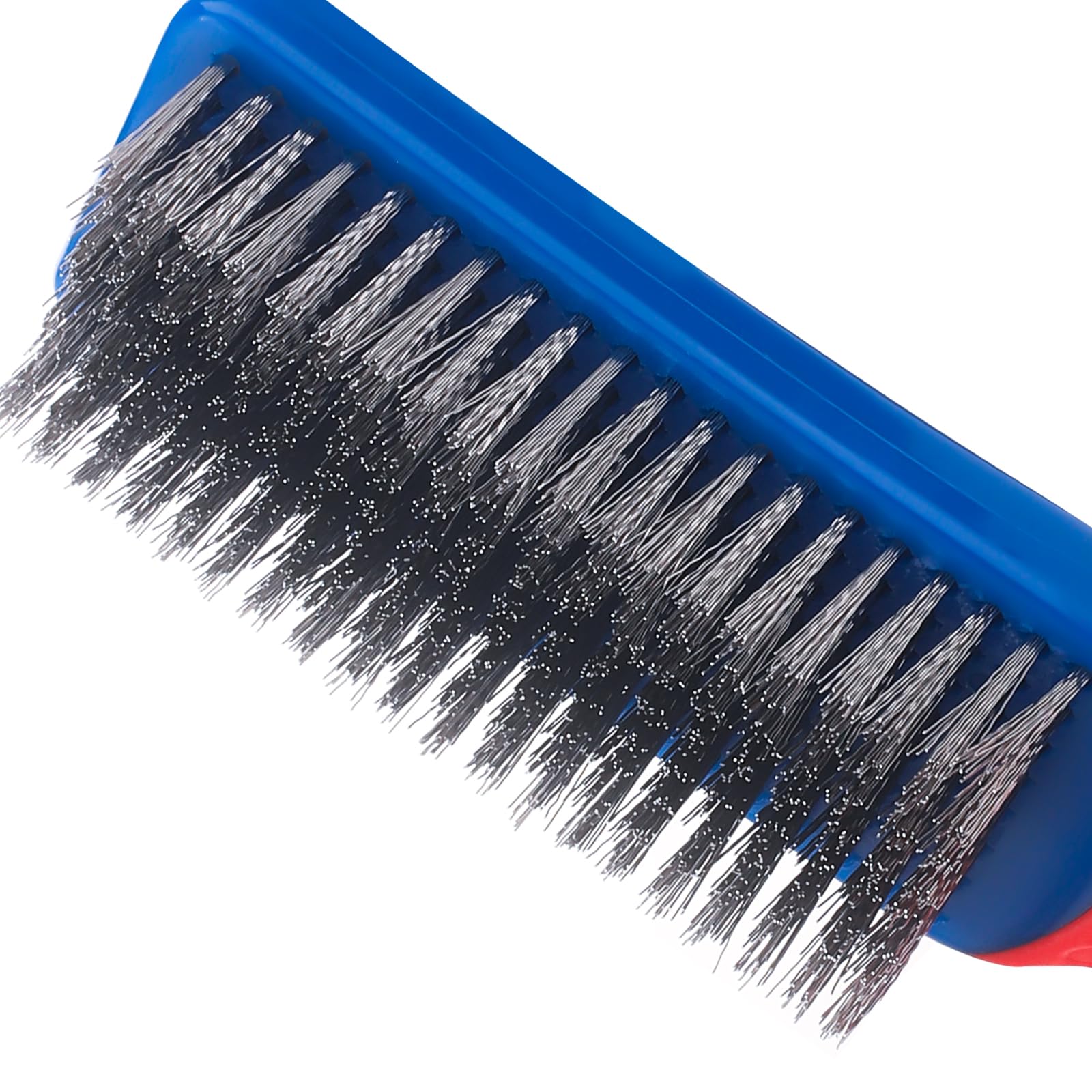 Wire Brushes 2 Pcs Steel Brushes Heavy Duty Carbon Steel and Stainless Steel Wire Scratch Brush with Rubber Ergonomic Handle (2 Count)
