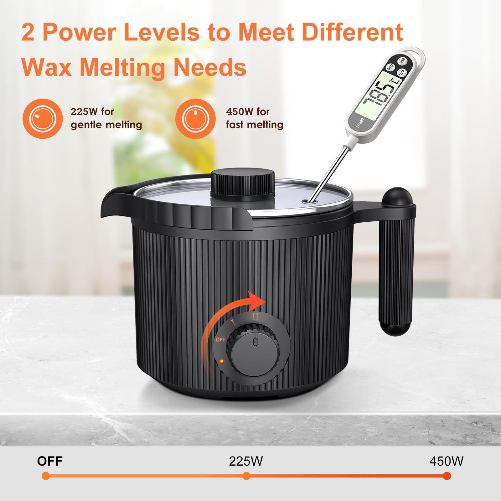 Candle Wax Melter with Pour Spout