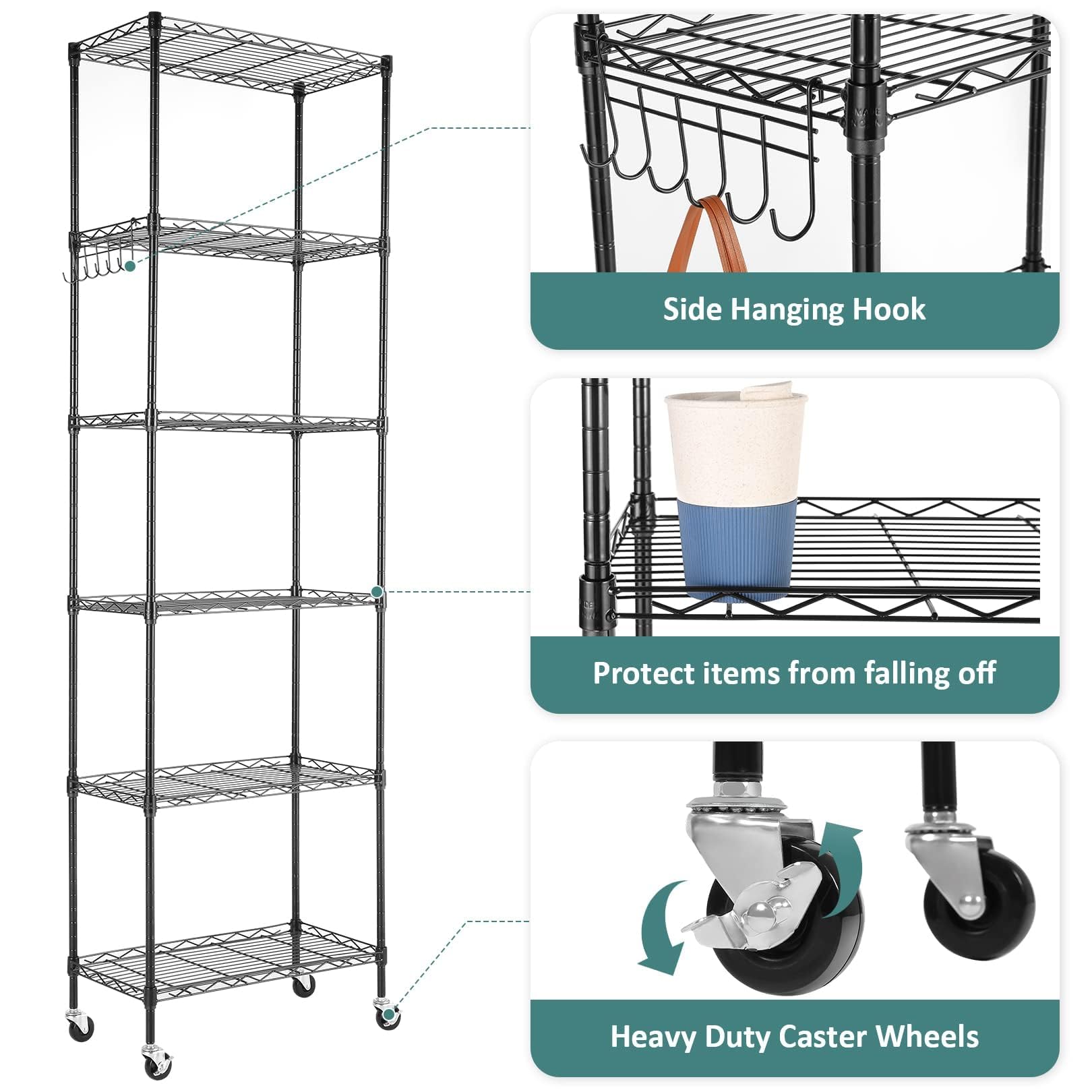6 Tier Storage Shelf Units (6 Count)