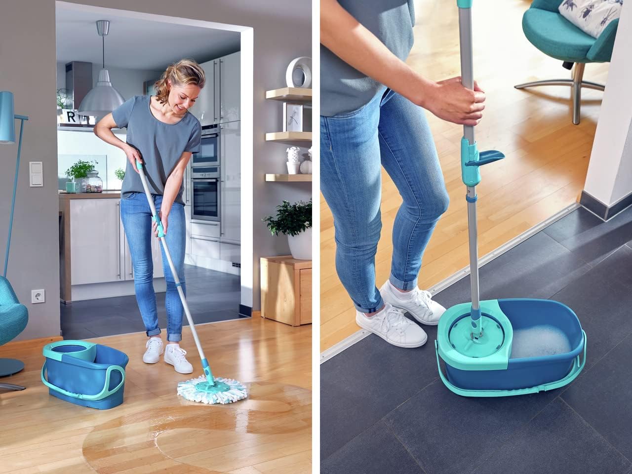 Clean Twist Disc Mop Ergo Mop and Bucket