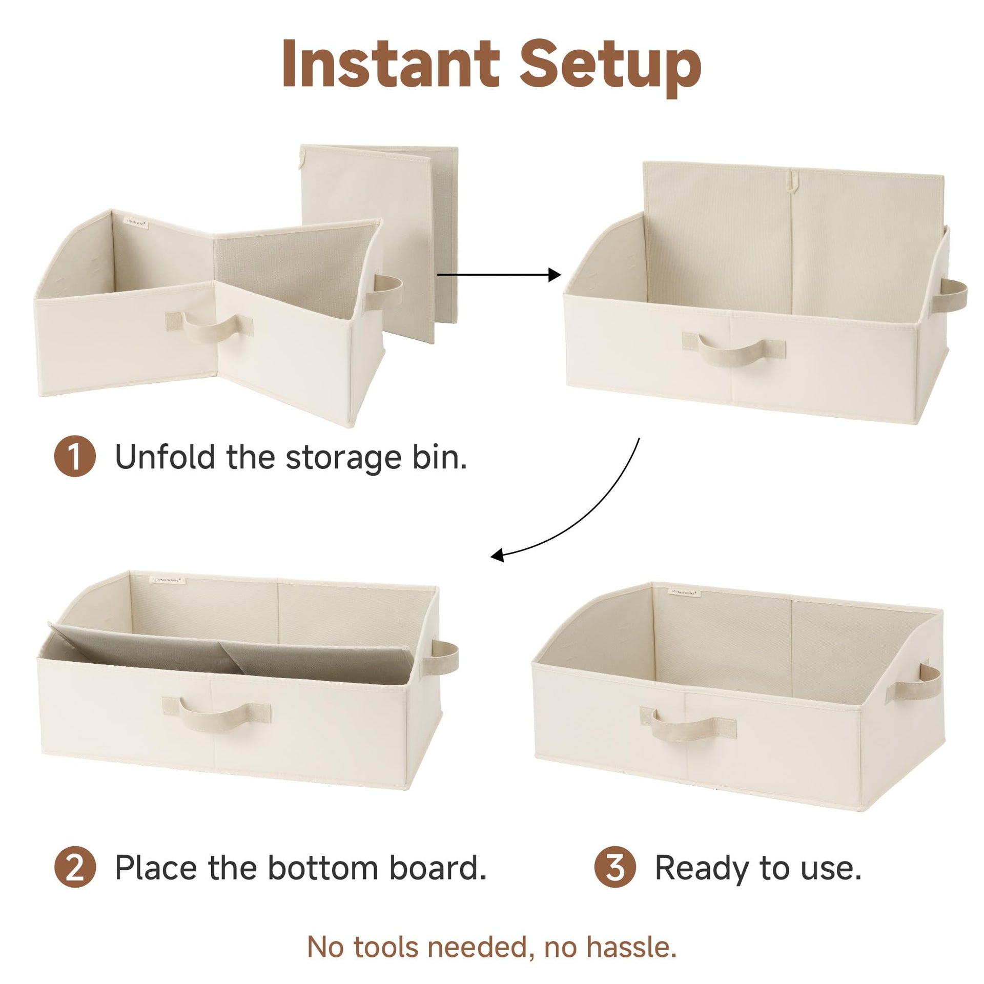 Closet Storage Bins Trapezoid (3 Count)