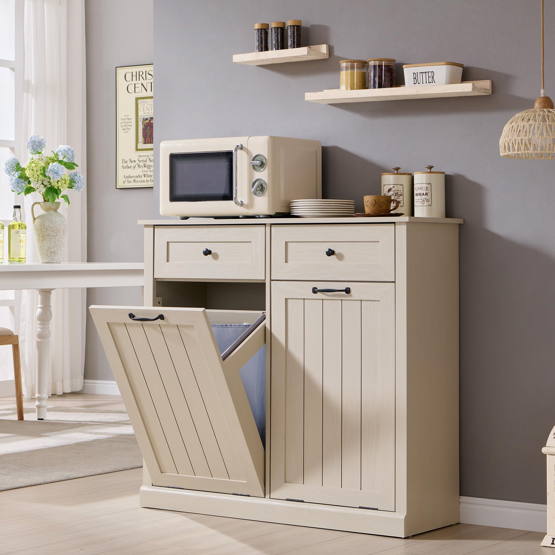 Double Tilt Out Laundry Hamper Cabinet