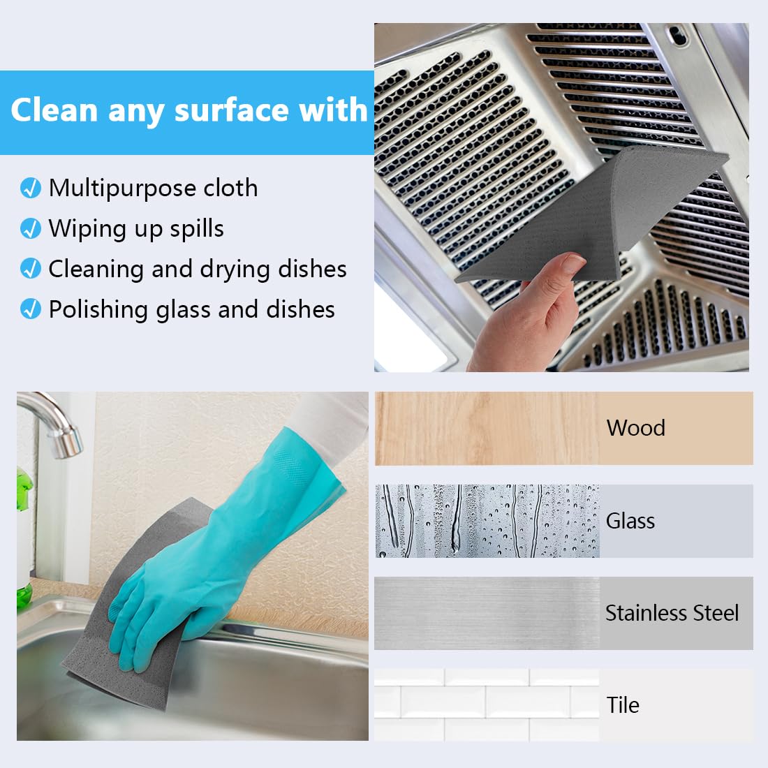 20PK Swedish Dishcloths for Kitchen (20 Count)