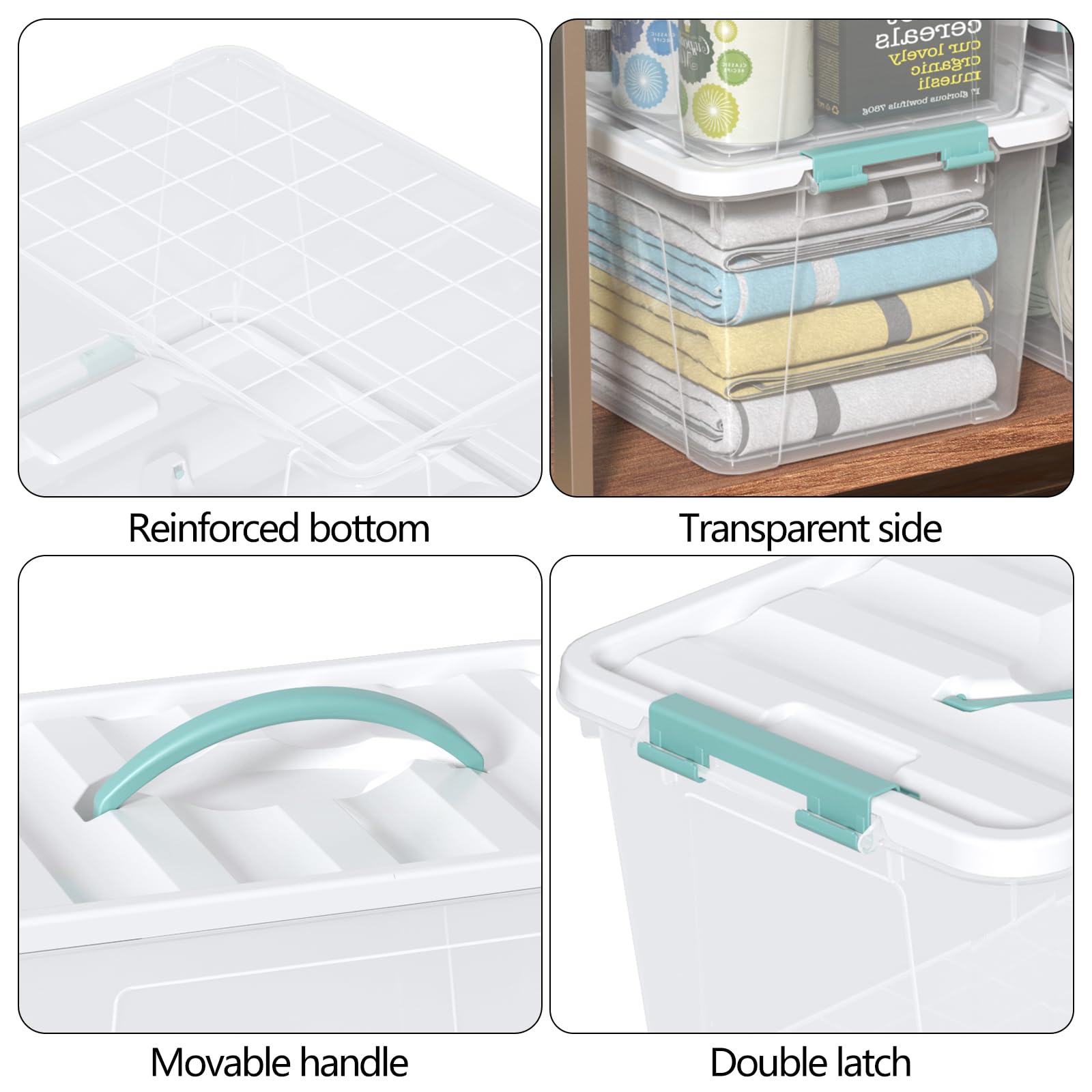 14 Qt Storage Bin with Lid (6 Count)