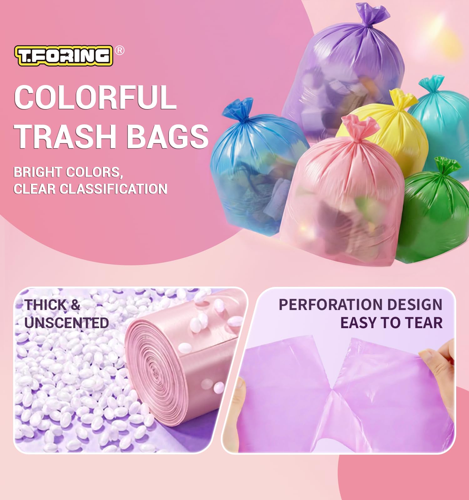 Medium 6 Gallon Trash Bags Unscented (300 Count)