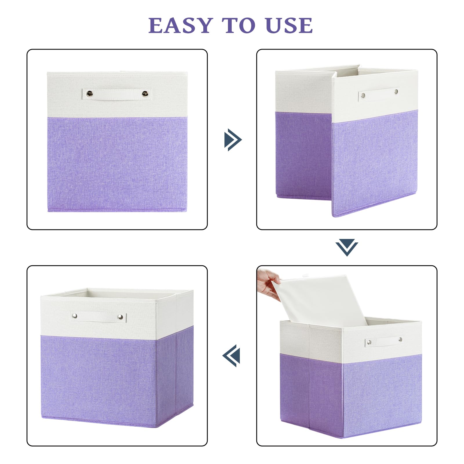 13x13x13 Storage Cube Bins 4 Pack