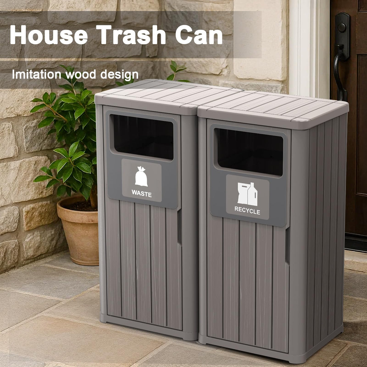 40 Gallon Outdoor Trash Can (2 Count)