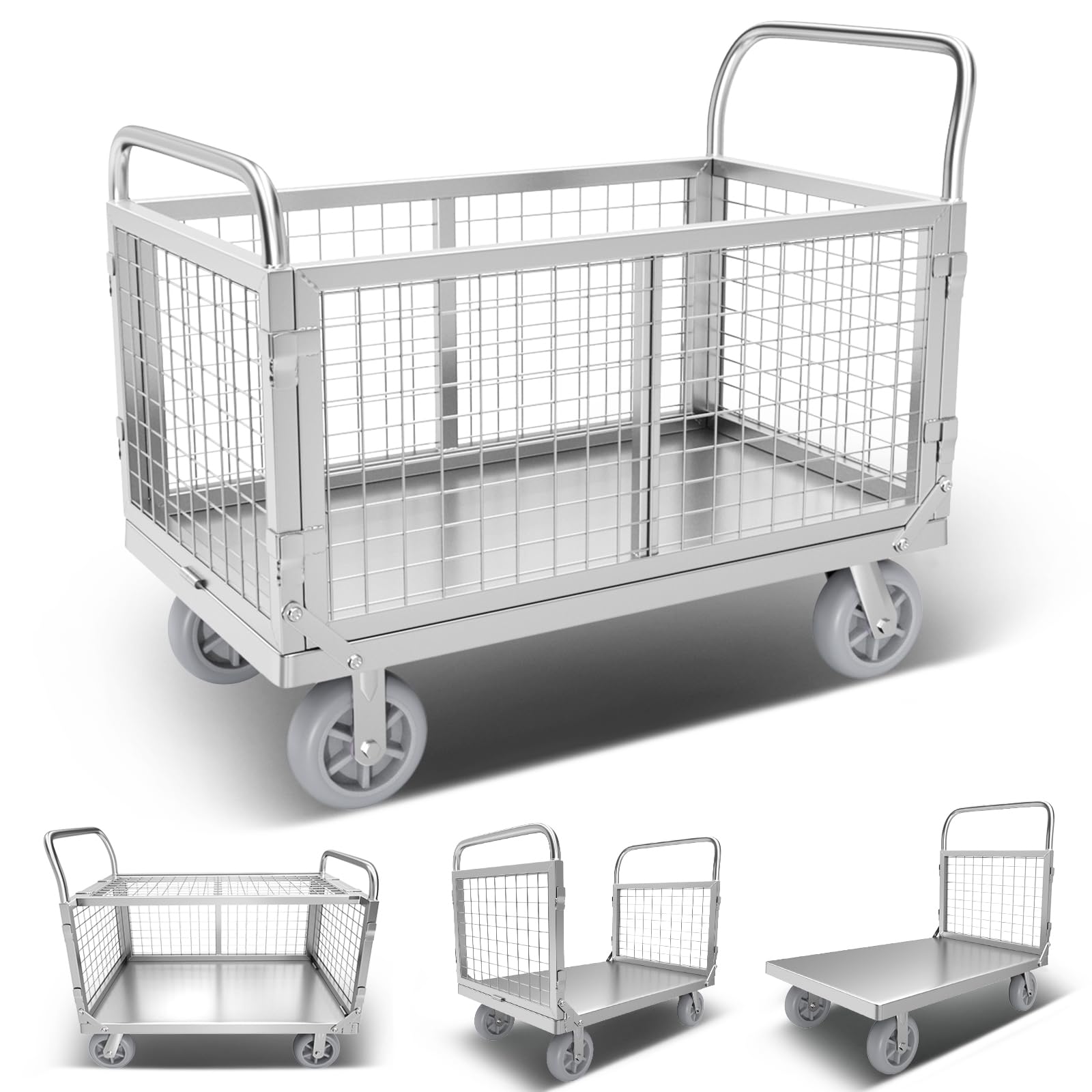 Platform Truck Cart with Cage