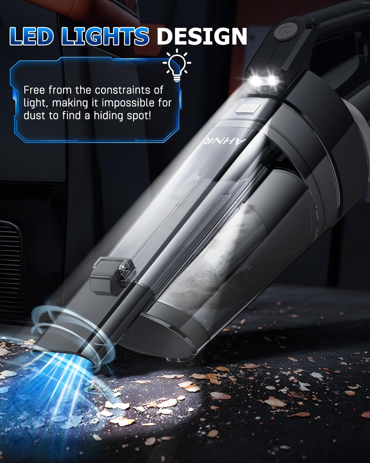 Handheld Vacuum Cleaner Cordless Rechargeable 16000PA for Car Home