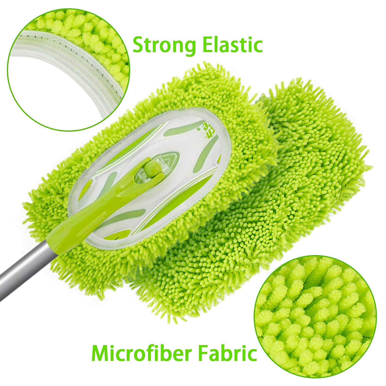 Reusable Dry Sweeping Cloths Microfiber Wet Mop Pads Compatible with Swiffer Sweeper Mop Replacement Sweeping Mopping pad Refills for Hardwood Surface Floor Cleaning (6 Count)