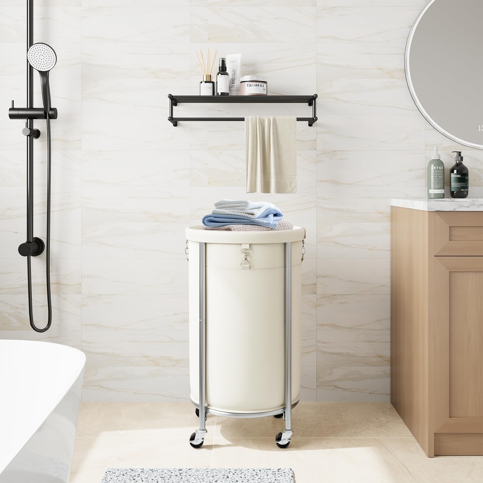 Laundry Basket with Wheels