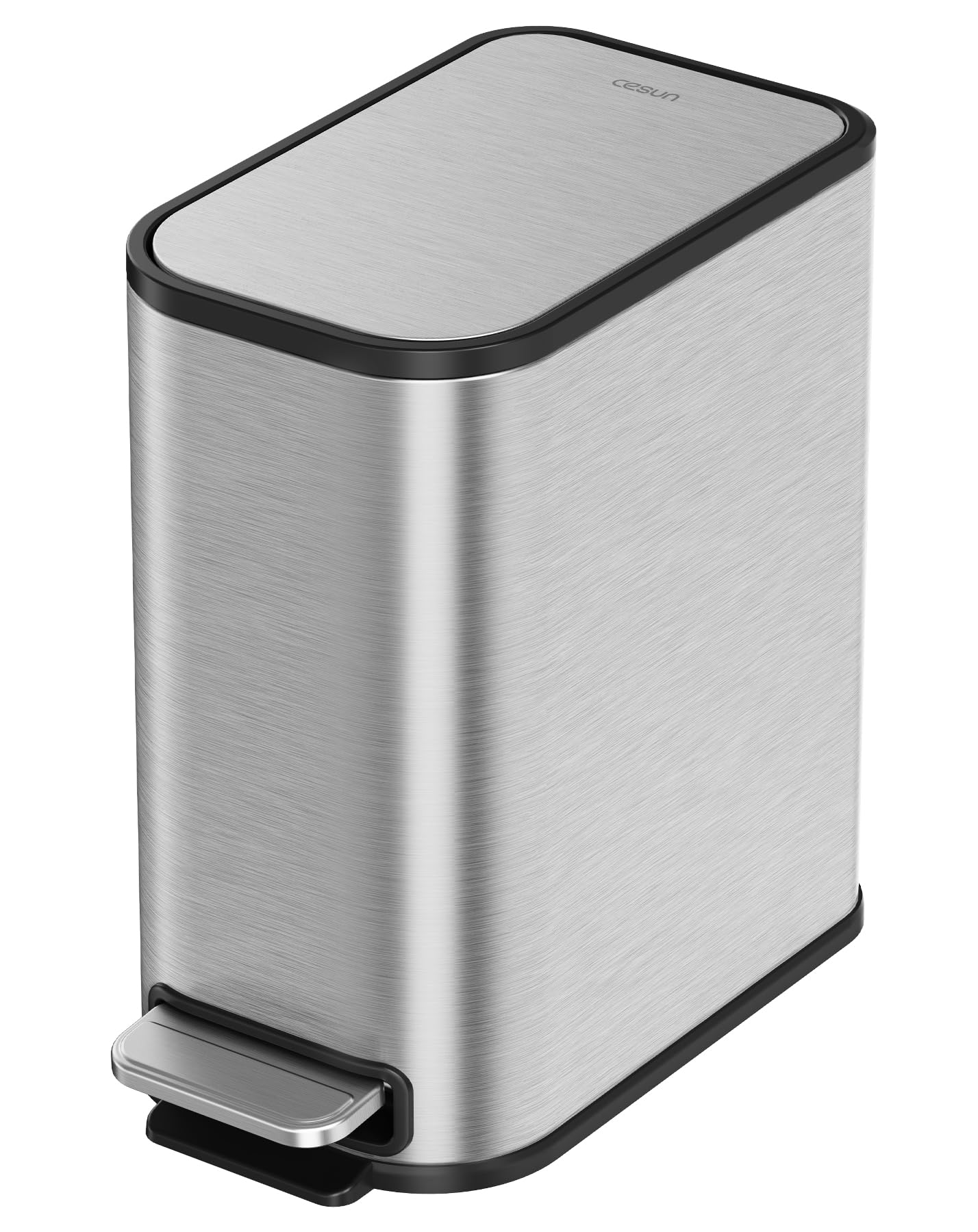 Small Bathroom Trash Can with Lid Soft Close & Pedal