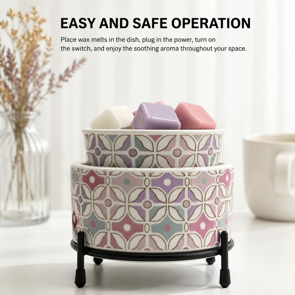 Geometric Ceramic Electric Wax Melt Warmer