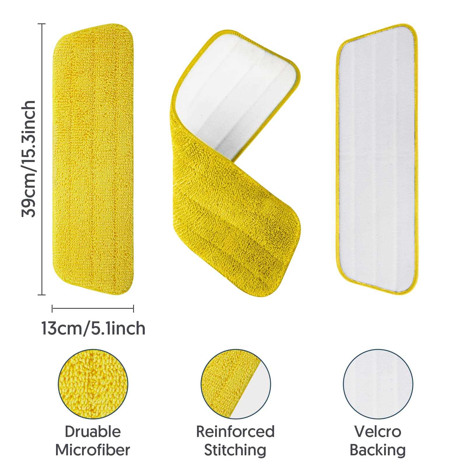 7 Pack Washable Mop Pads for Swiffer PowerMop (7 Count)