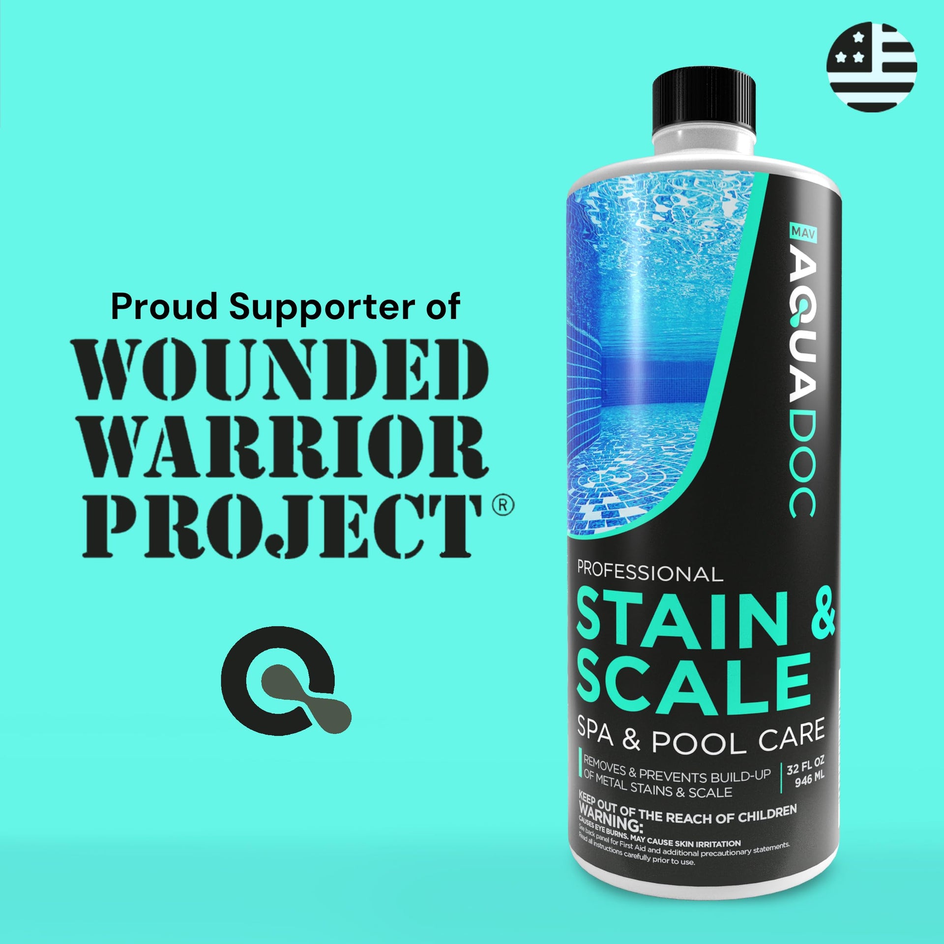 AquaDoc Spa Stain and Scale Control for Hot Tubs (32 Fl Oz)