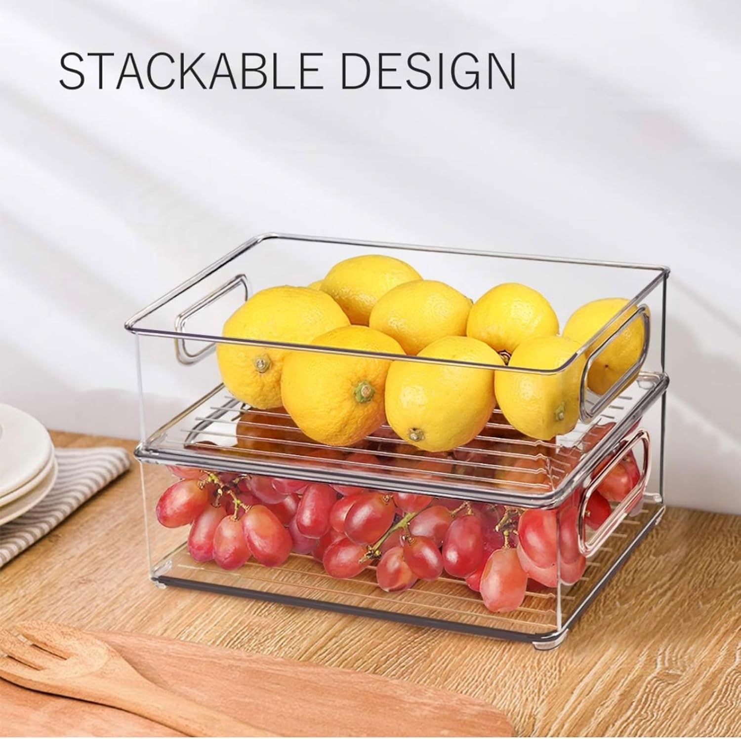 9 Pack Refrigerator Organizer Bins