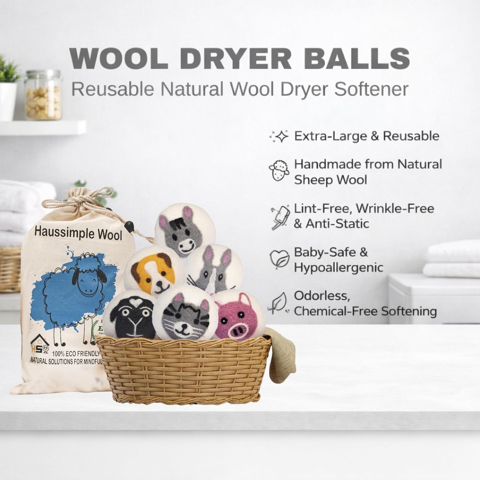 Wool Dryer Balls 6 (6 Count)
