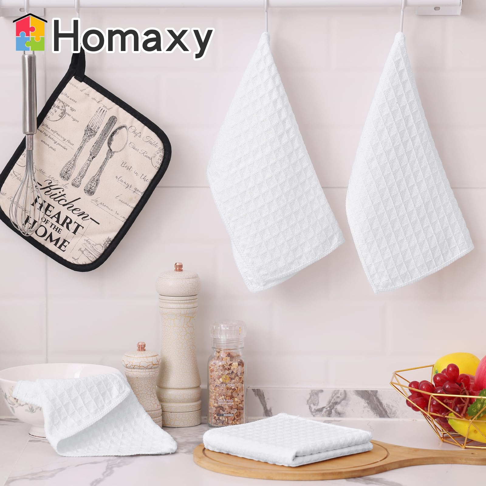 Microfiber Kitchen Towels and Dishcloths Sets (12 Count)