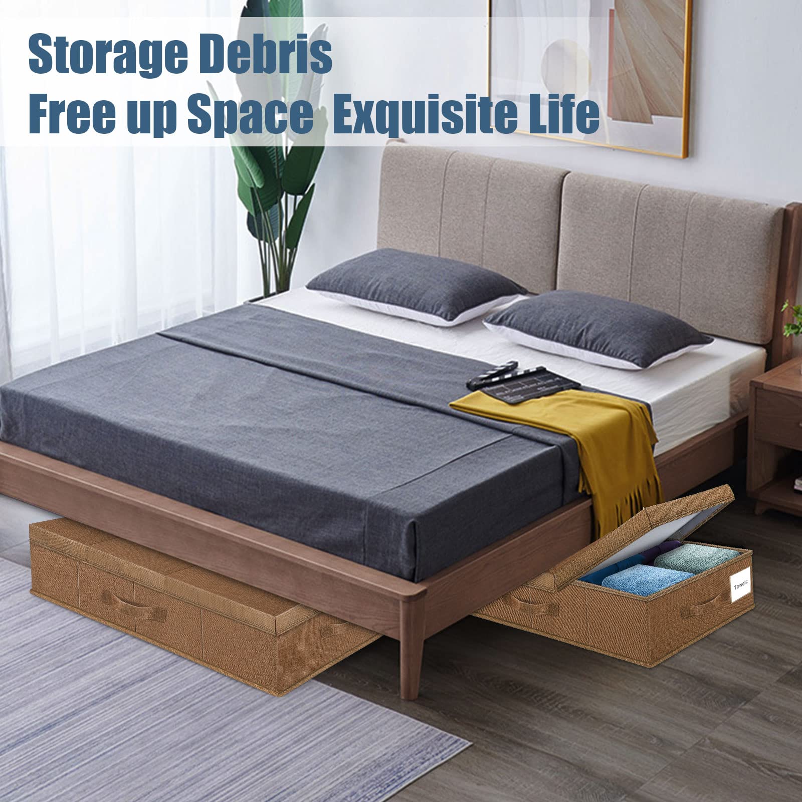 2Pack Large Underbed Storage Containers Bin with Lids