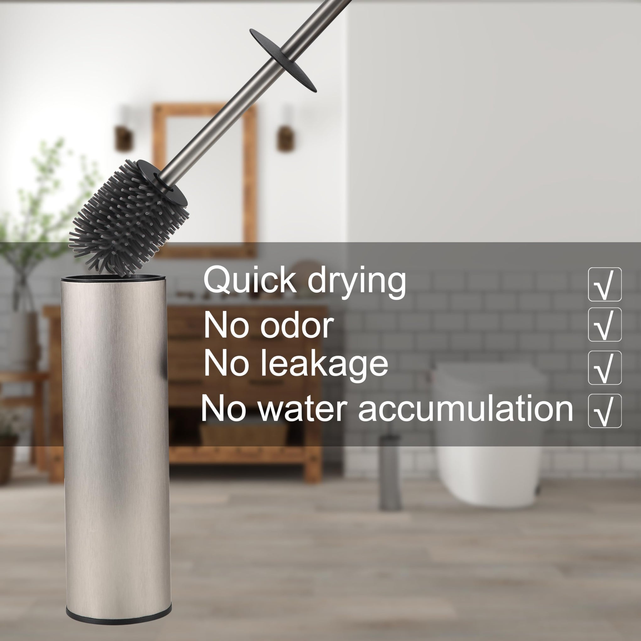 Toilet Brush and Holder (2 Count)