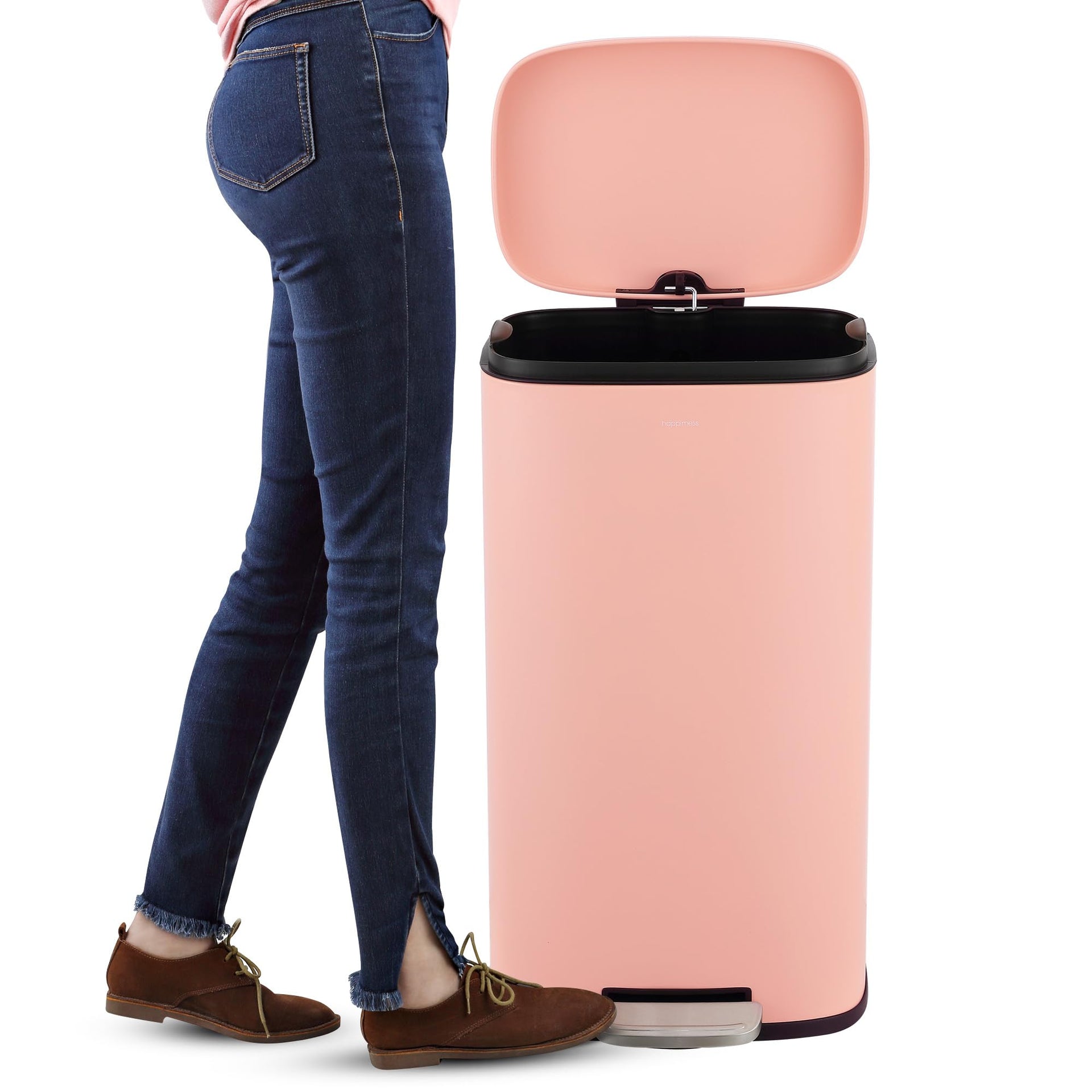 Connor 2 Piece Iron Trash Can (2 Count)