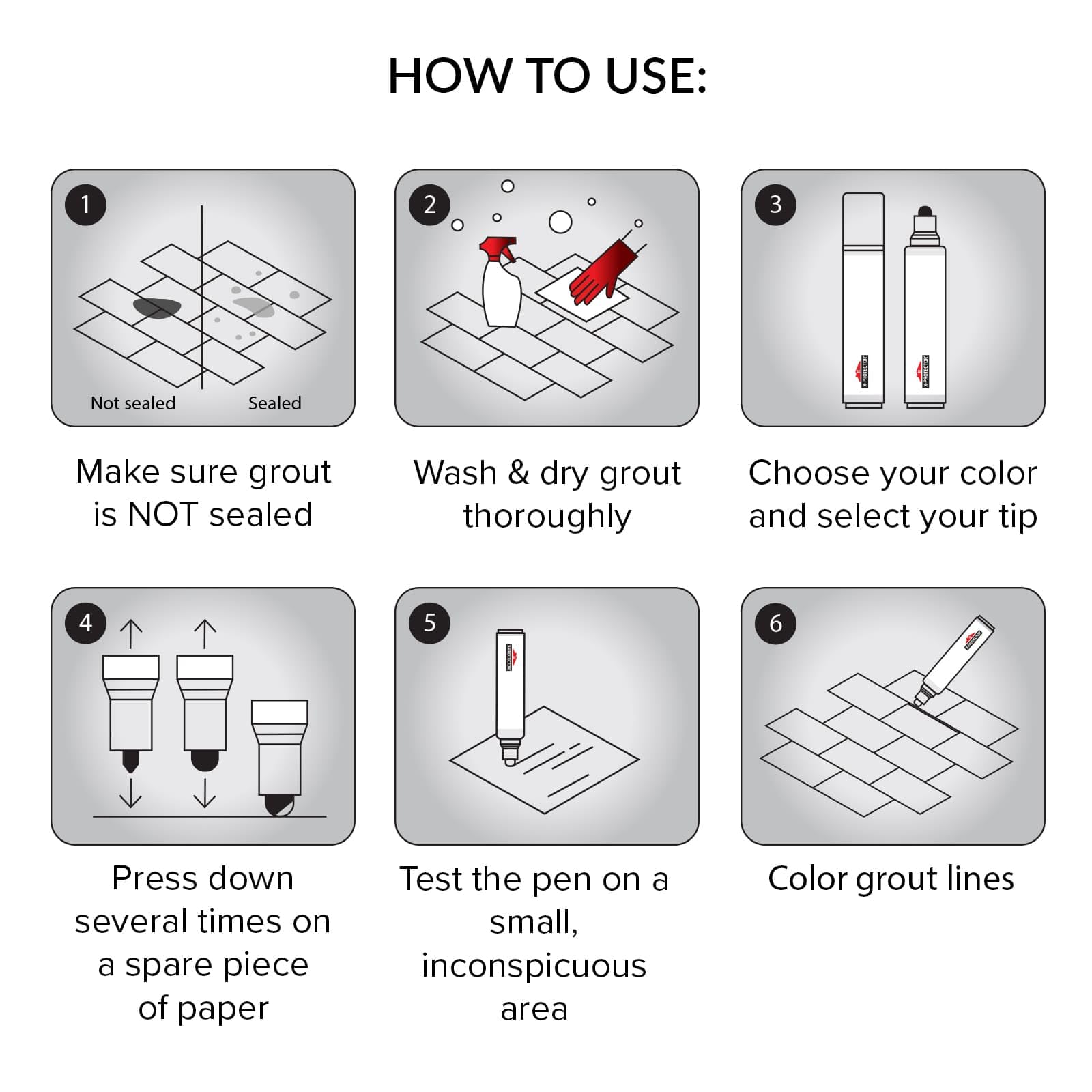 Water Based Grout Marker (2 Count)