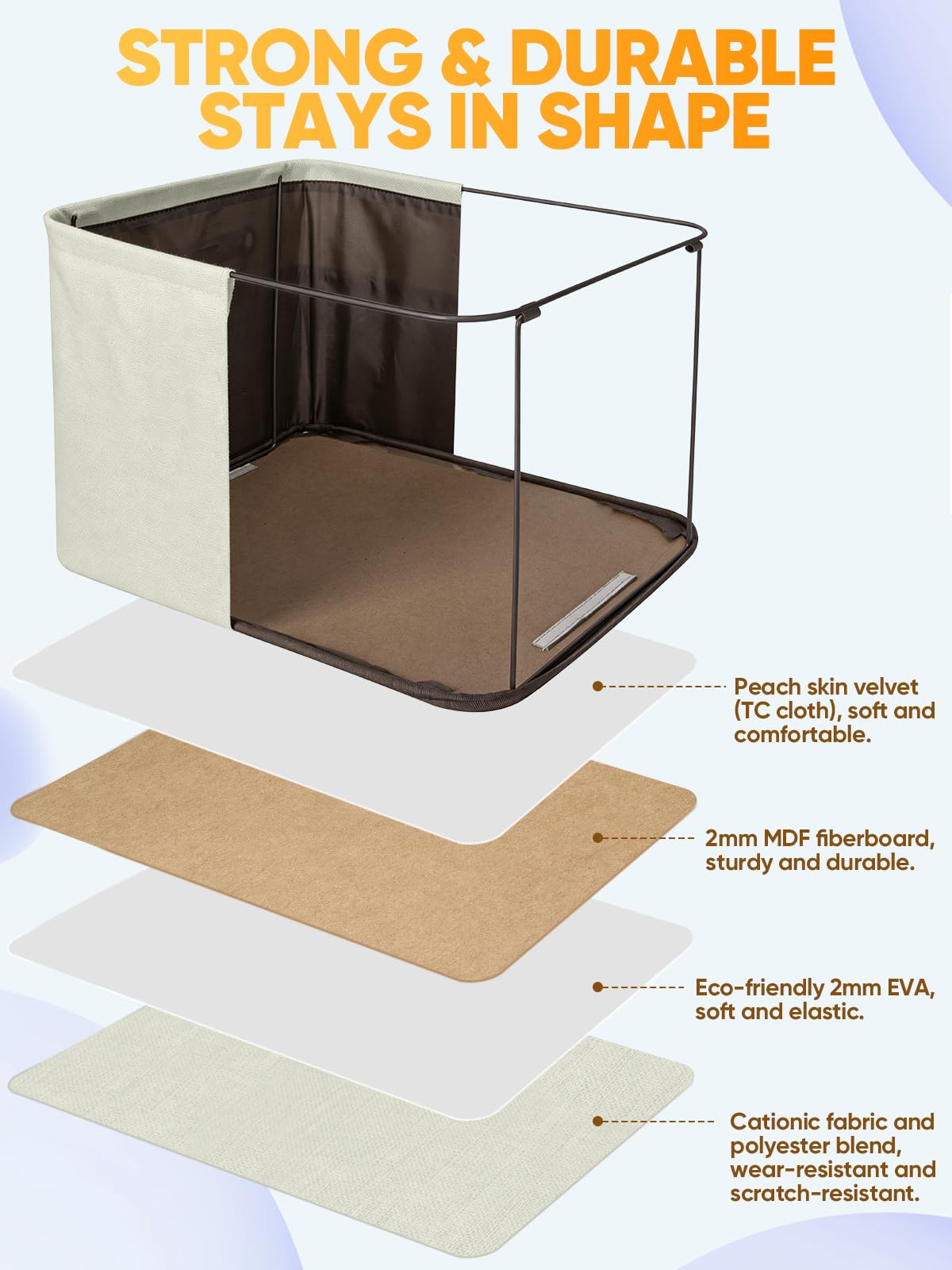 1 Pack Fabric Closet Storage Bins for Shelves