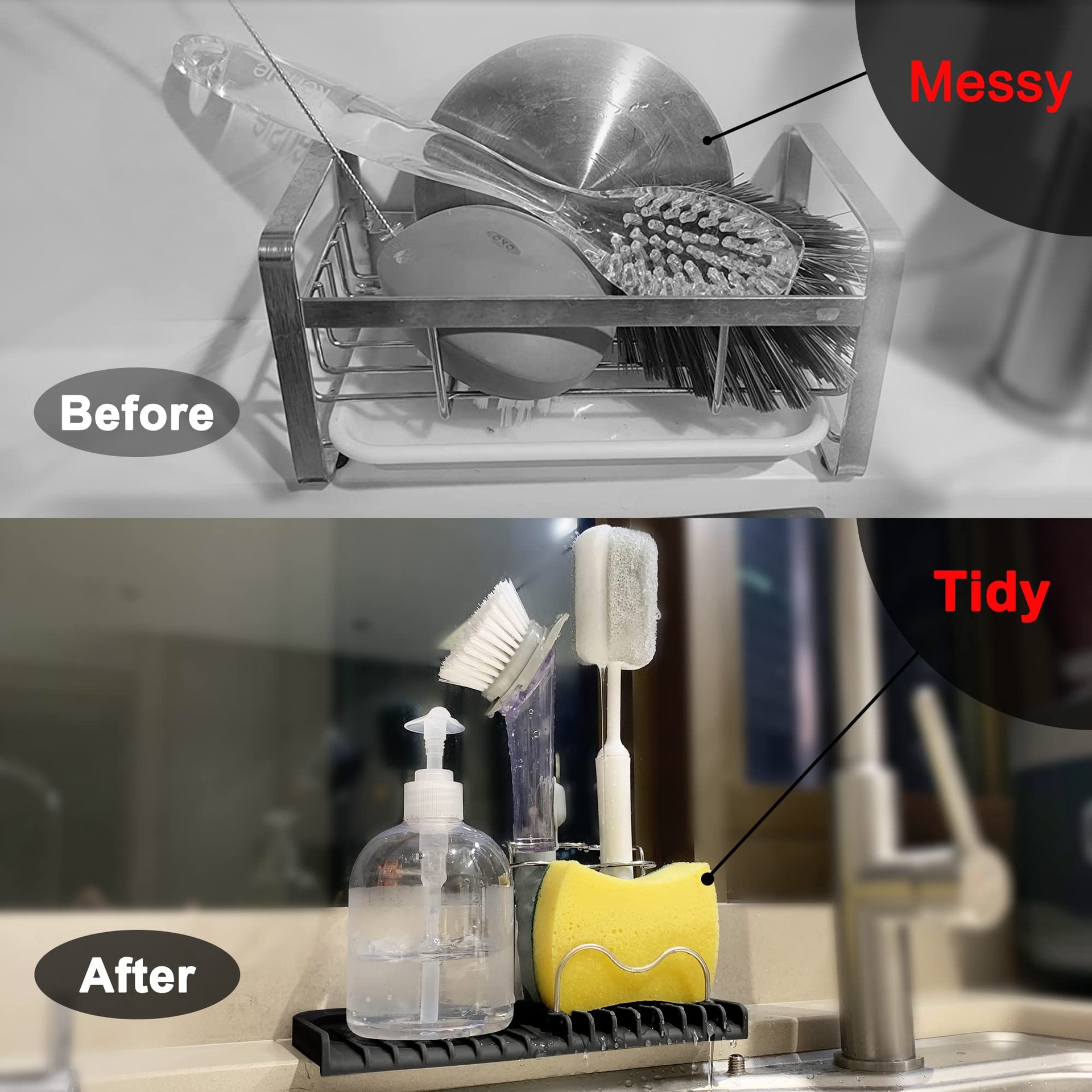 Silicone Sponge Holder Rack for Kitchen Sink