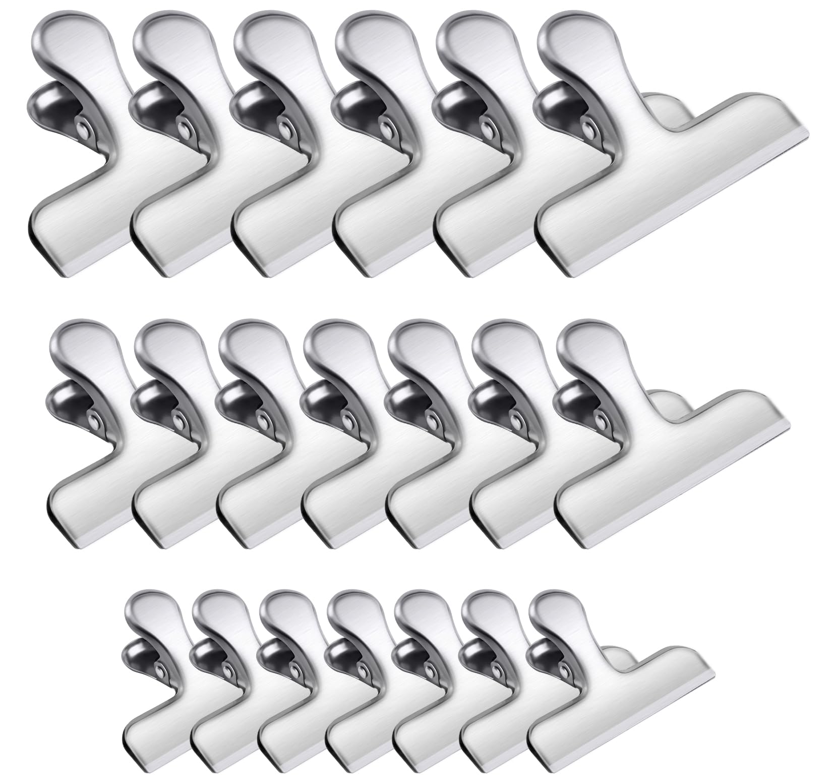 Chip Clips 20 Pack Silver Bag Clips for Food Home Pantry Use (20 Count)