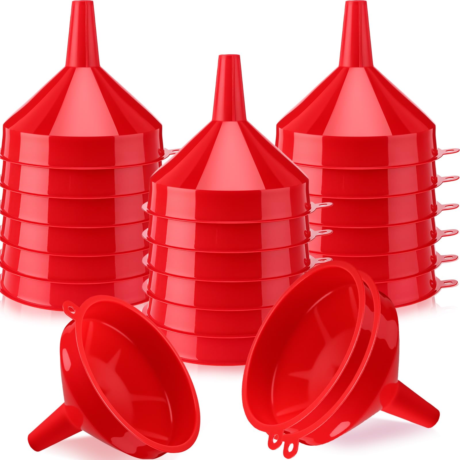 18 Pcs Plastic Funnels 4.7 Inch Wide Mouth Multi (18 Count)