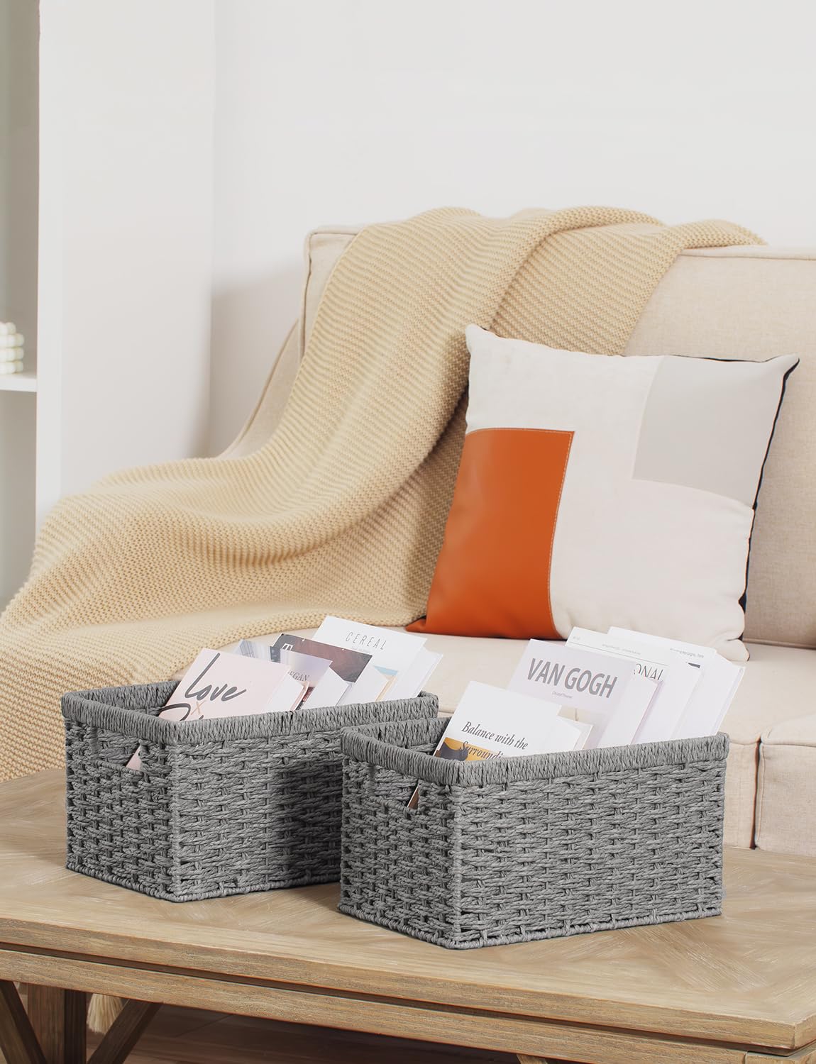 Wicker Storage Baskets (2 Count)