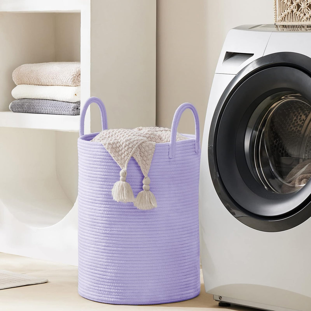 Cotton Rope Laundry Hamper Basket (1961.2133 Fl Oz) - ModHome Supplies