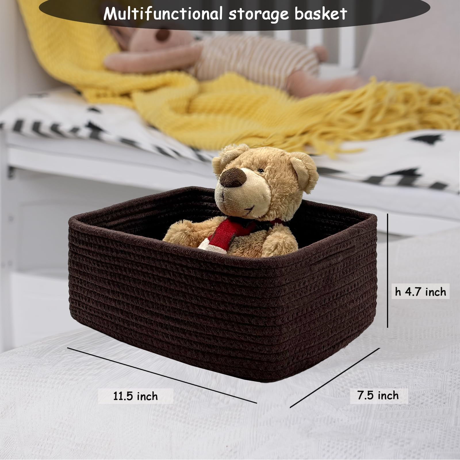 COMFY HOMI 11.5"x7.5"x4.7" Storage Baskets for Organizing (3 Count)