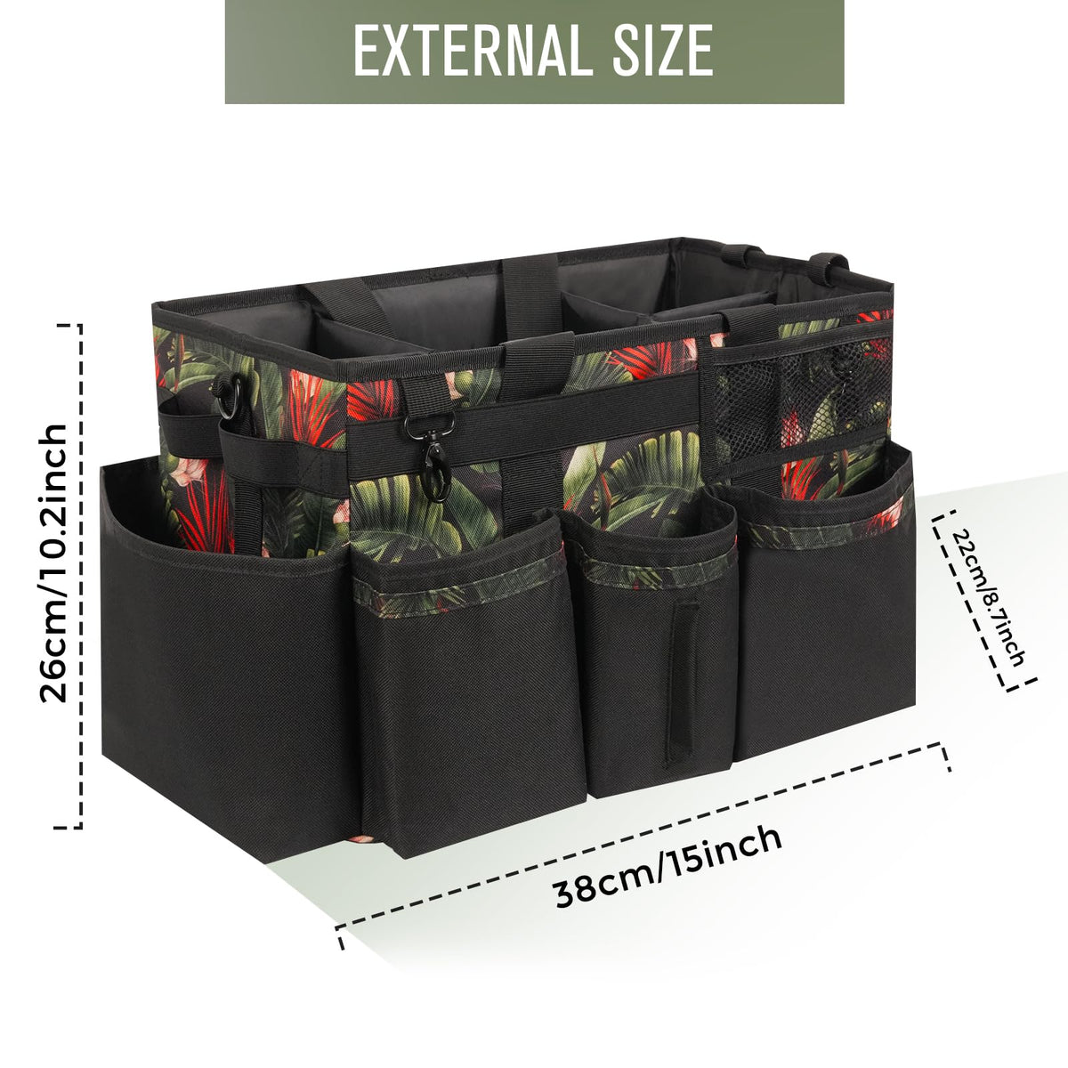 Wearable Cleaning Caddy Organizer With Handle & Shoulder Strap
