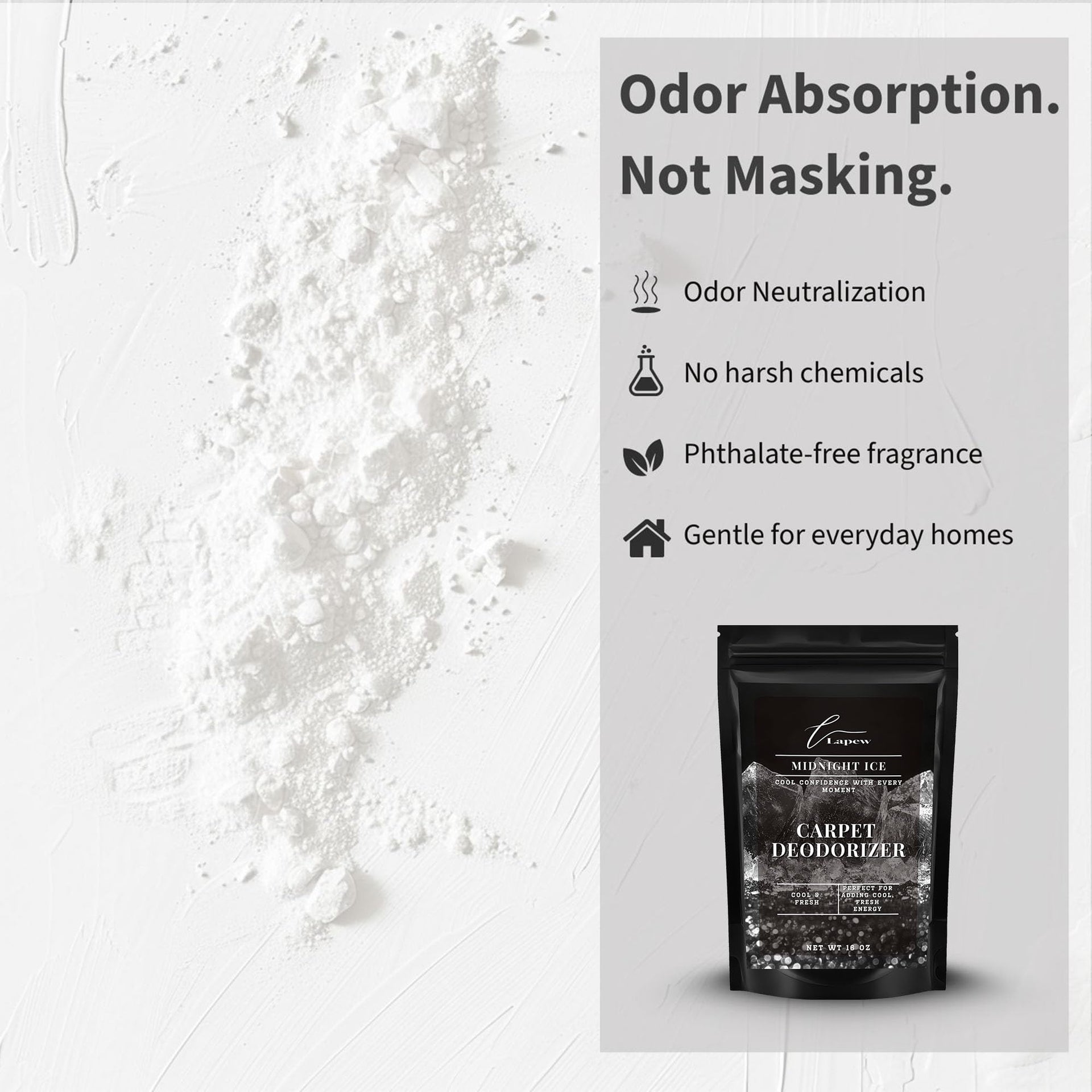 Midnight Ice Carpet Deodorizer Powder (16 Ounce)