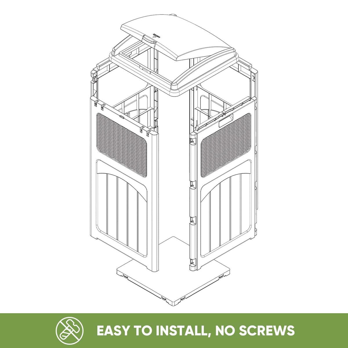 36 Gallon Outdoor Trash Can (2 Count)