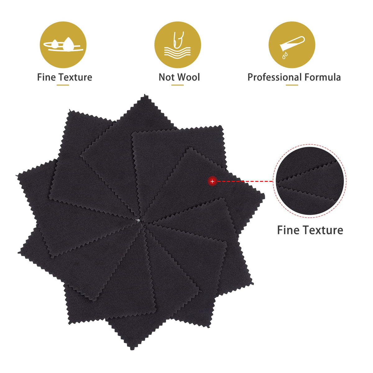 100pcs Premium Jewelry Cleaning Cloth (100 Count)
